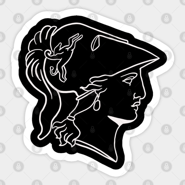 Athena - Greek Goddess of Strategy and Wisdom Sticker by isstgeschichte